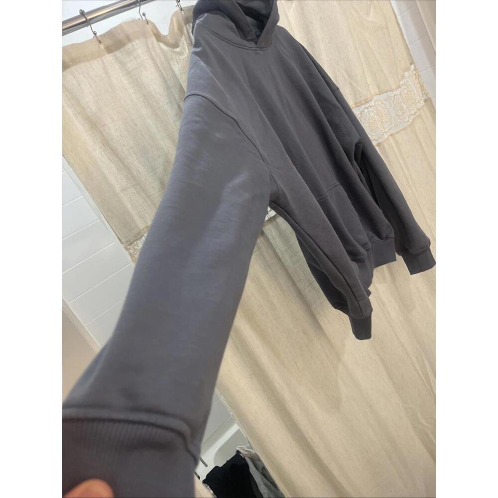 Hours XXL Drop Shoulder Pullover Hoodie, Baby Blue - Picture 2 of 5